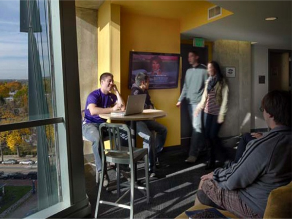 Students socializing